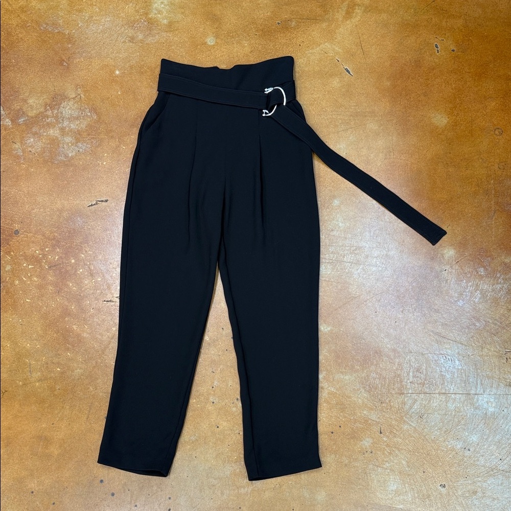 Pinko Black Cropped Belted women dress pants 4 size